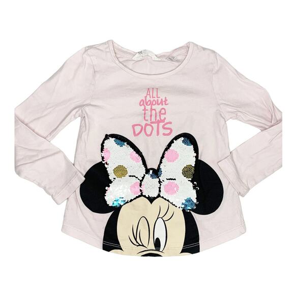 H&M Minnie Mouse Long Sleeve Shirt Size 3-4Y - Picture 1 of 5